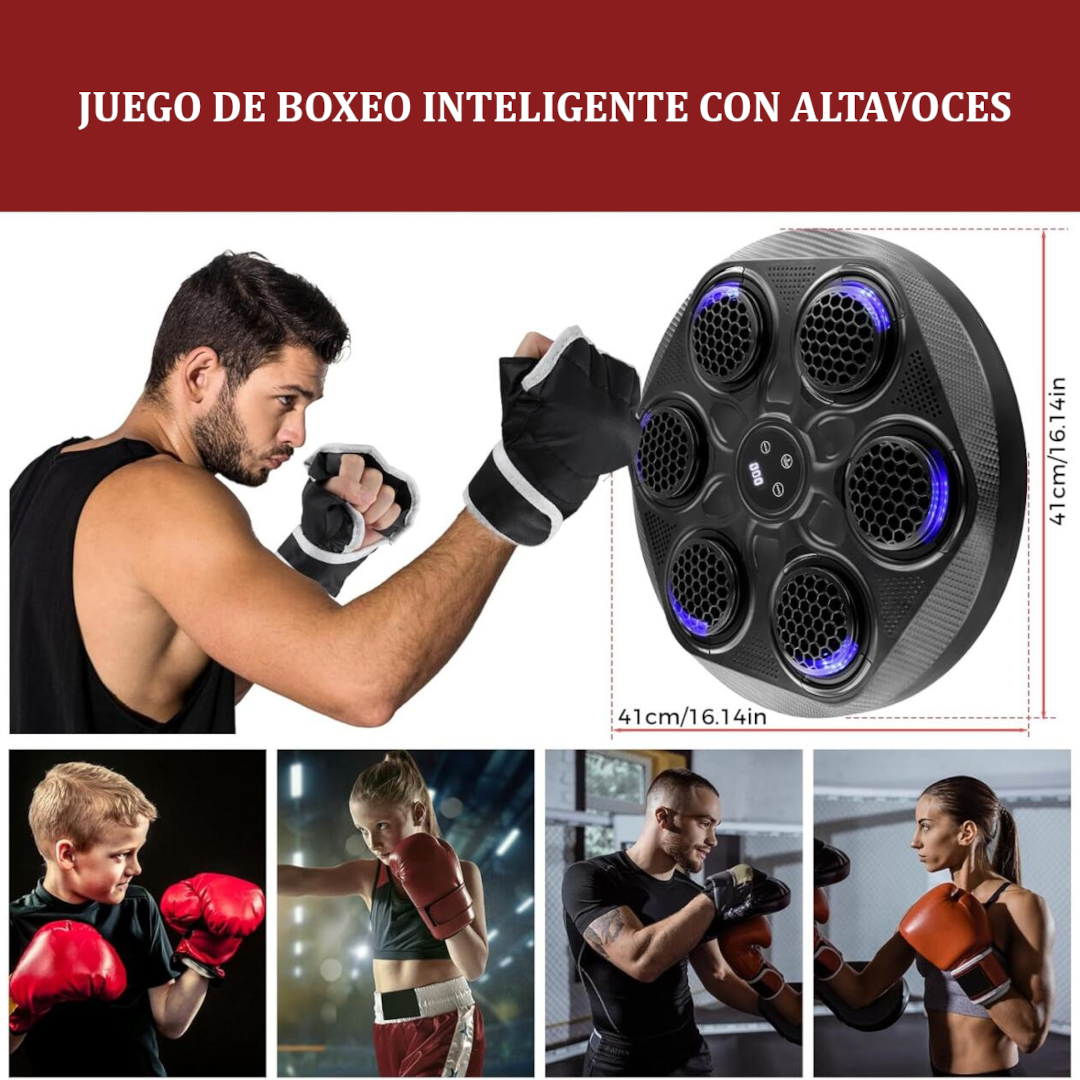 Máquina de entrenamiento boxeo con altavoces